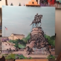 1B George Washington Fountain on Easel