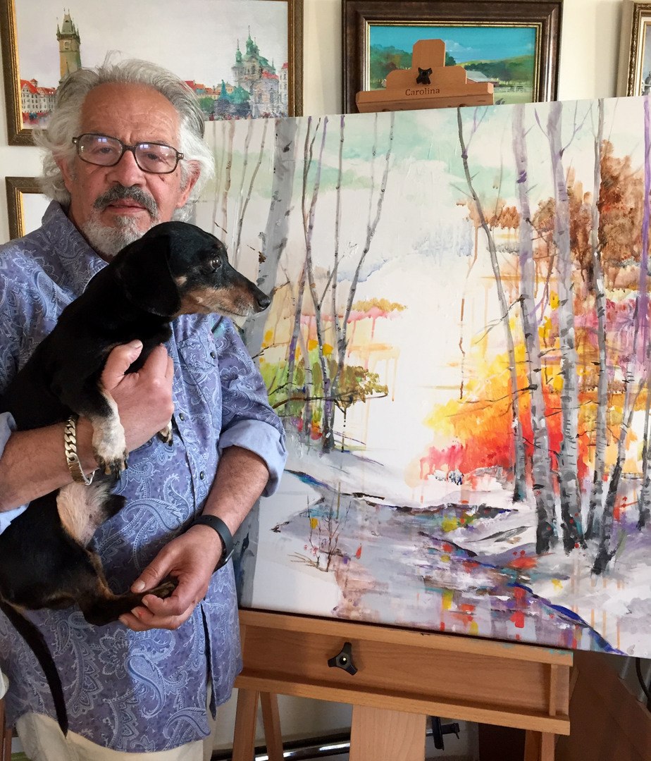 47 Winter Birches with Artist Caesar